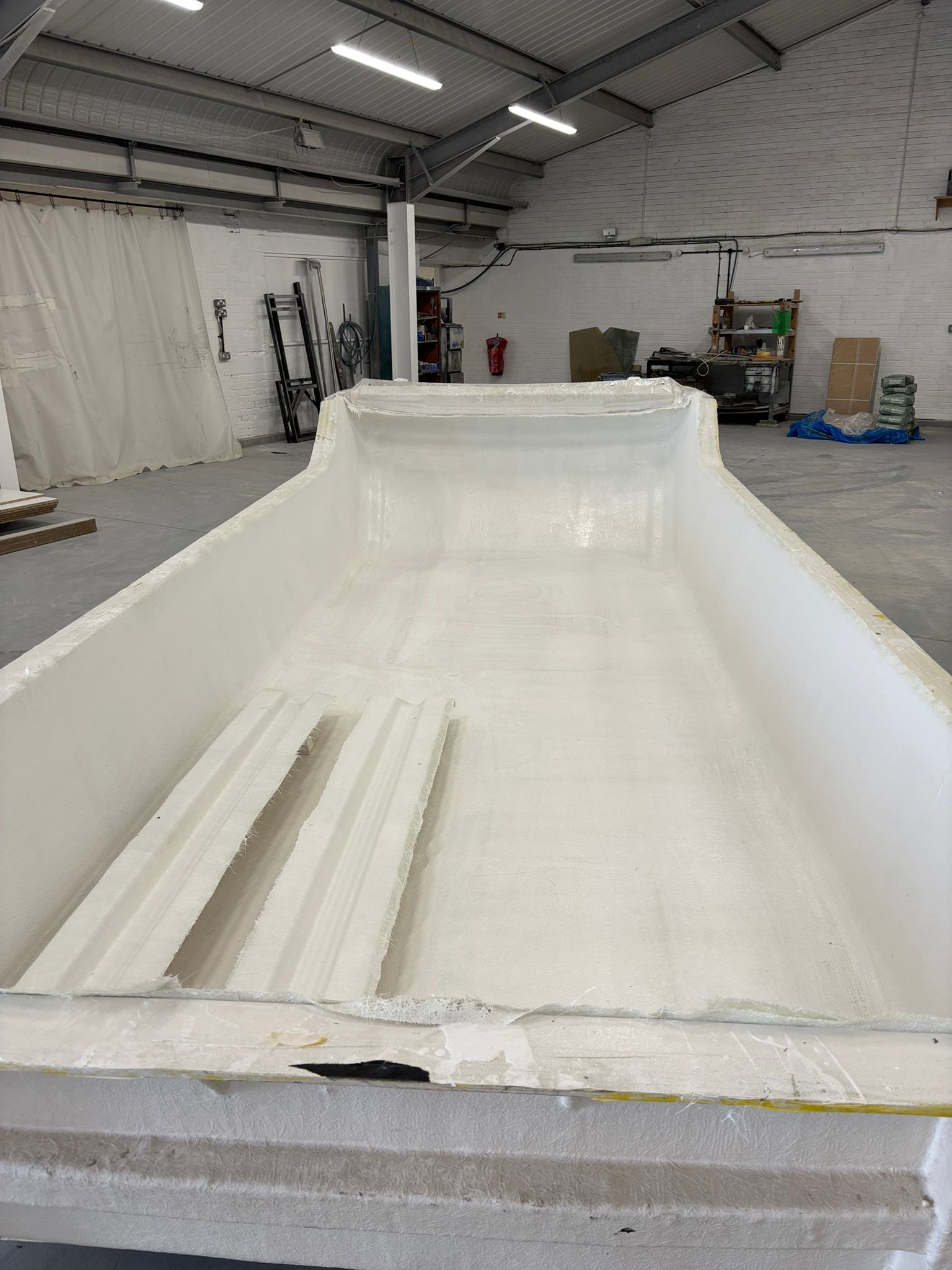 Interior of GRP roof mould