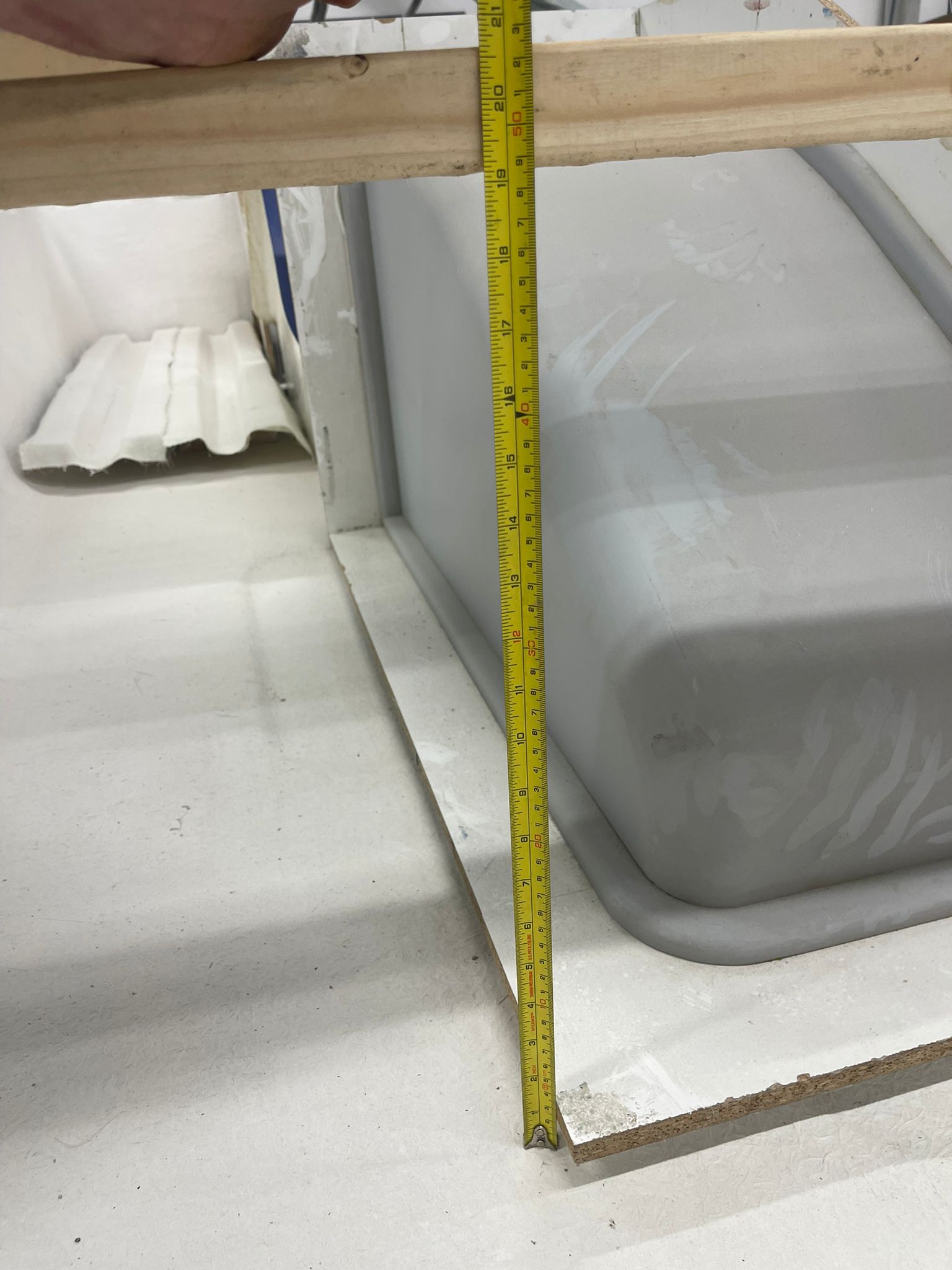 Roof mould being measured