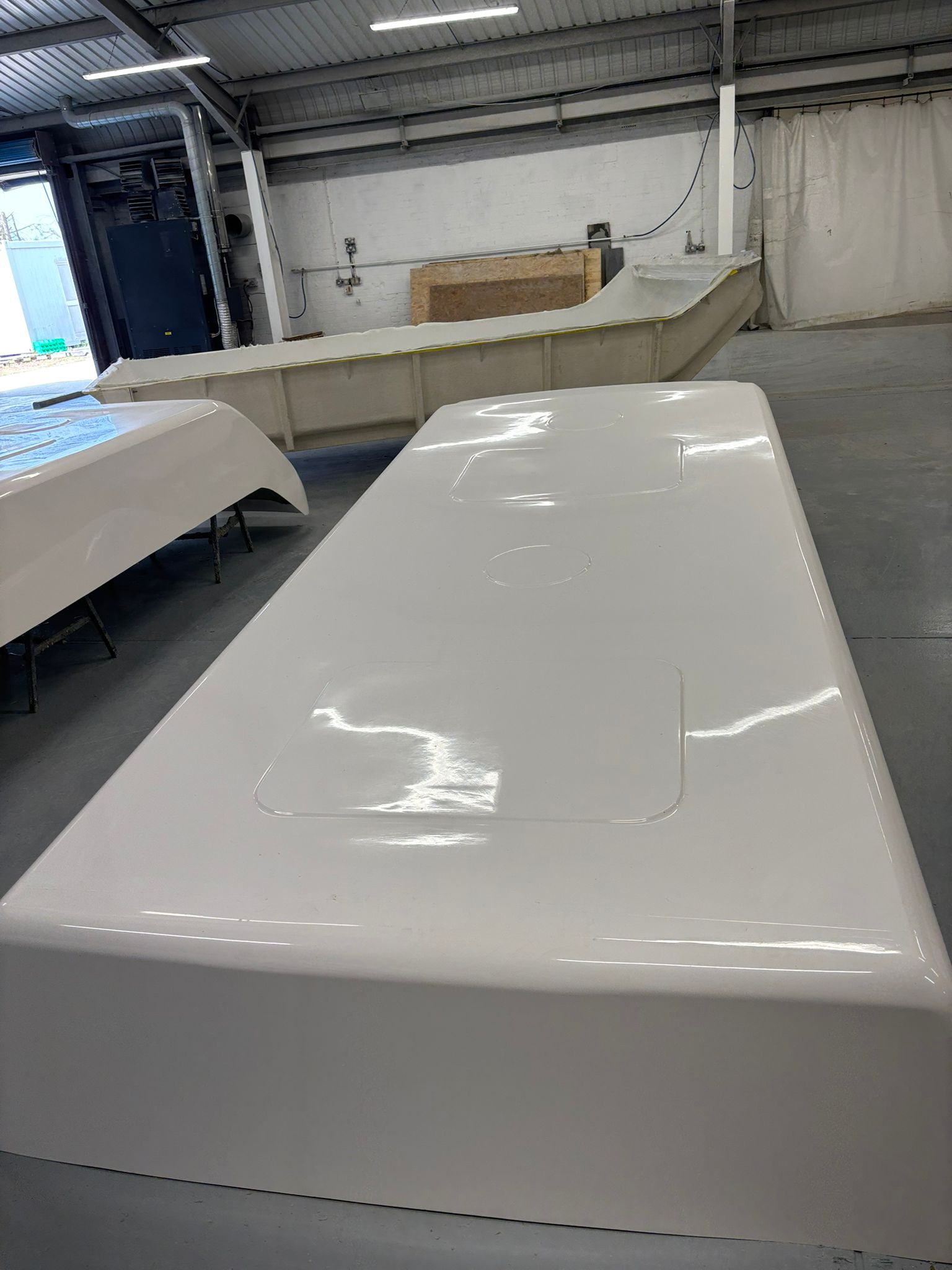 GRP roof top detail showing cutouts